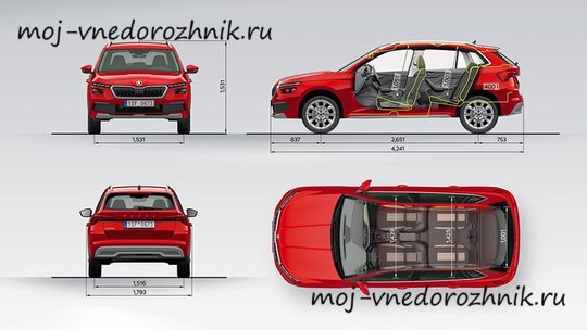 Размеры Skoda Kamiq 2019