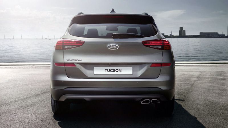 Новый Hyundai Tucson 2018-2019 вид сзади